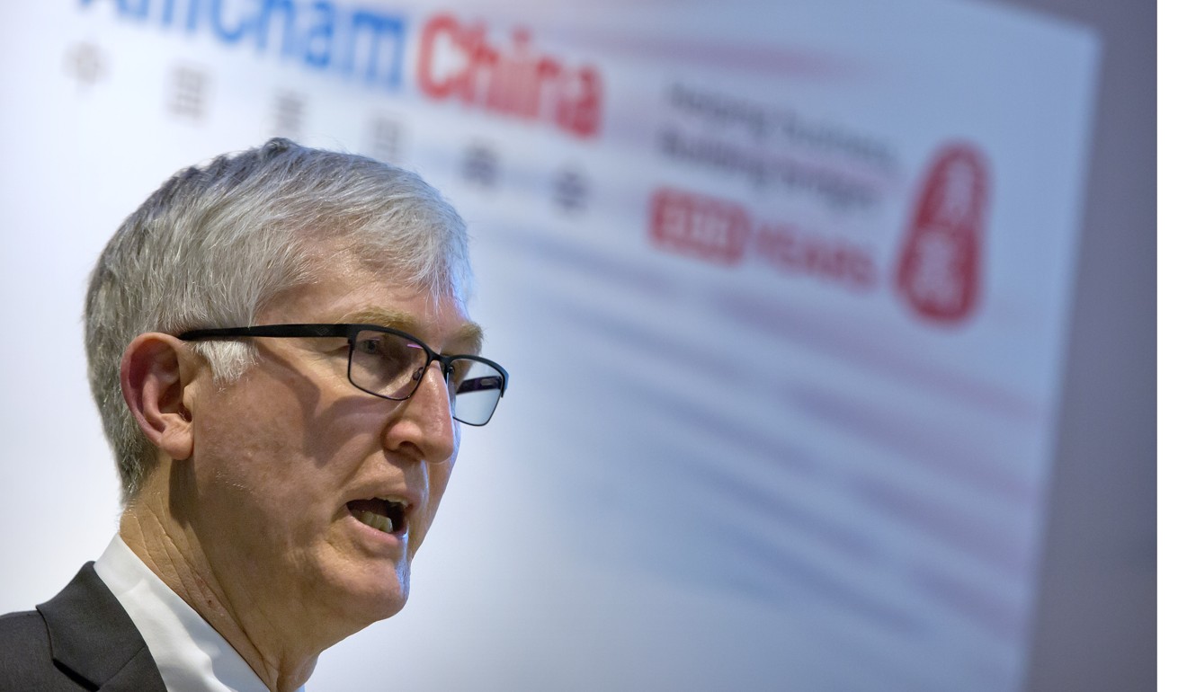 Tim Stratford, chairman of the American Chamber of Commerce in China, warned business enthusiasm was waning. Photo: AP