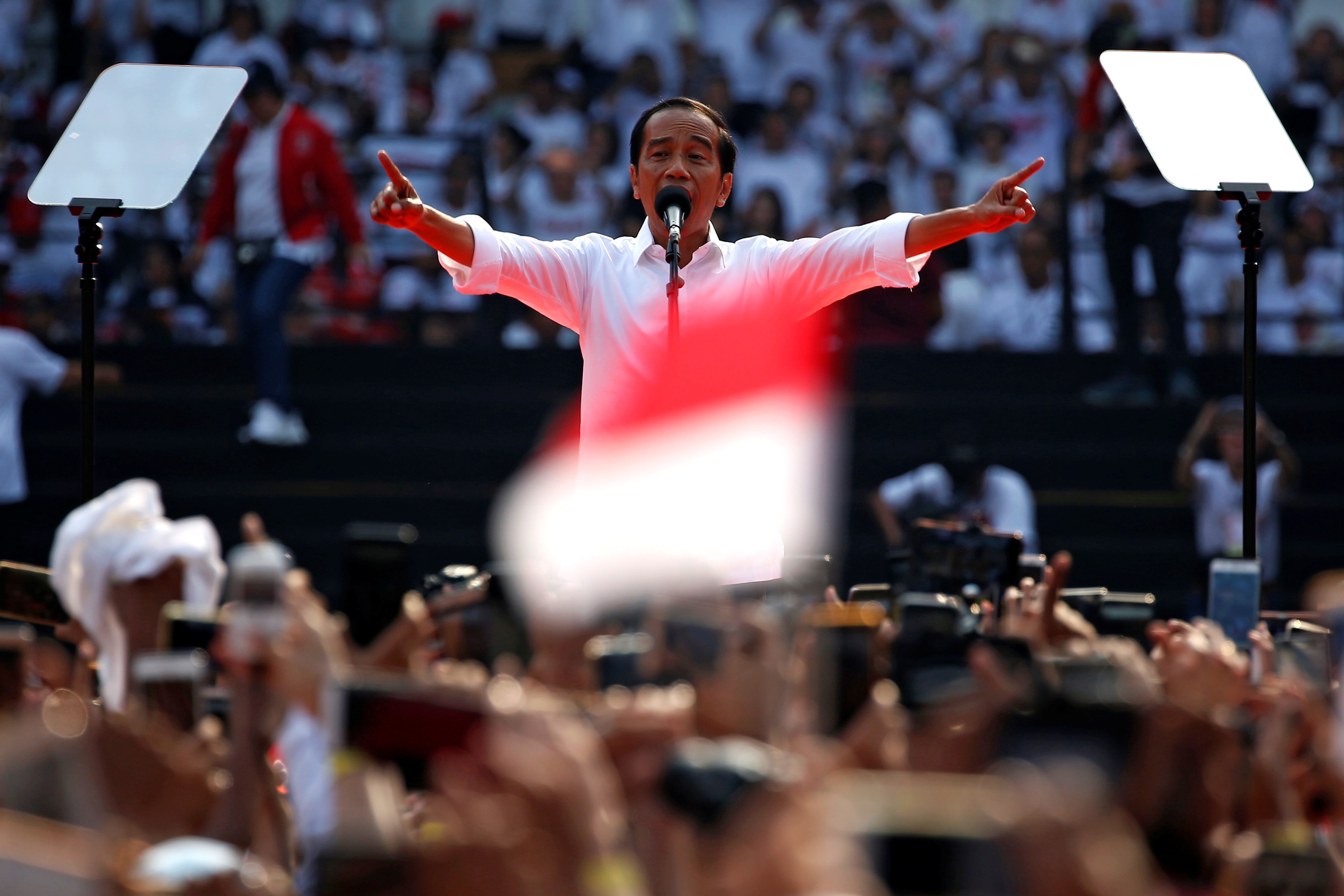 Indonesia's incumbent presidential candidate Joko Widodo has taken an early lead. Photo: Reuters