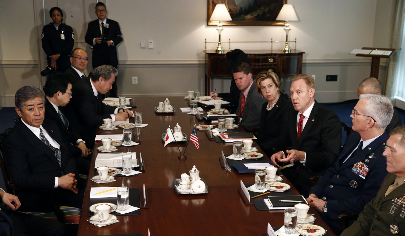 The ministers meeting at the Pentagon on April 19, 2019. Photo: AP
