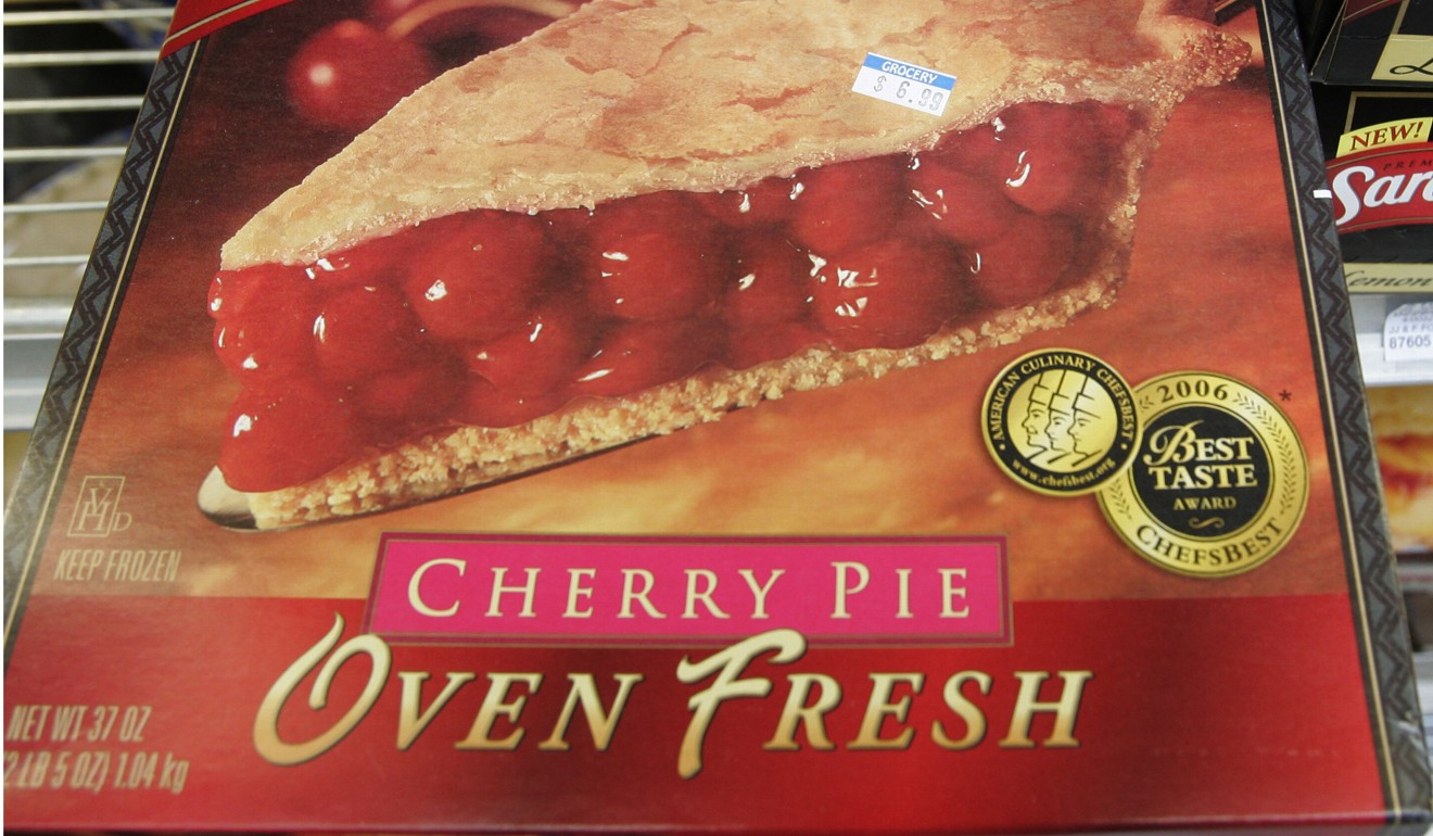 File photo of a frozen cherry pie. Photo: AP