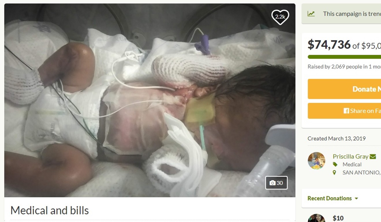 The GoFundMe page for baby Ja'bari has raised more than US$74,000. Photo: Priscilla Maldonado/GoFundMe