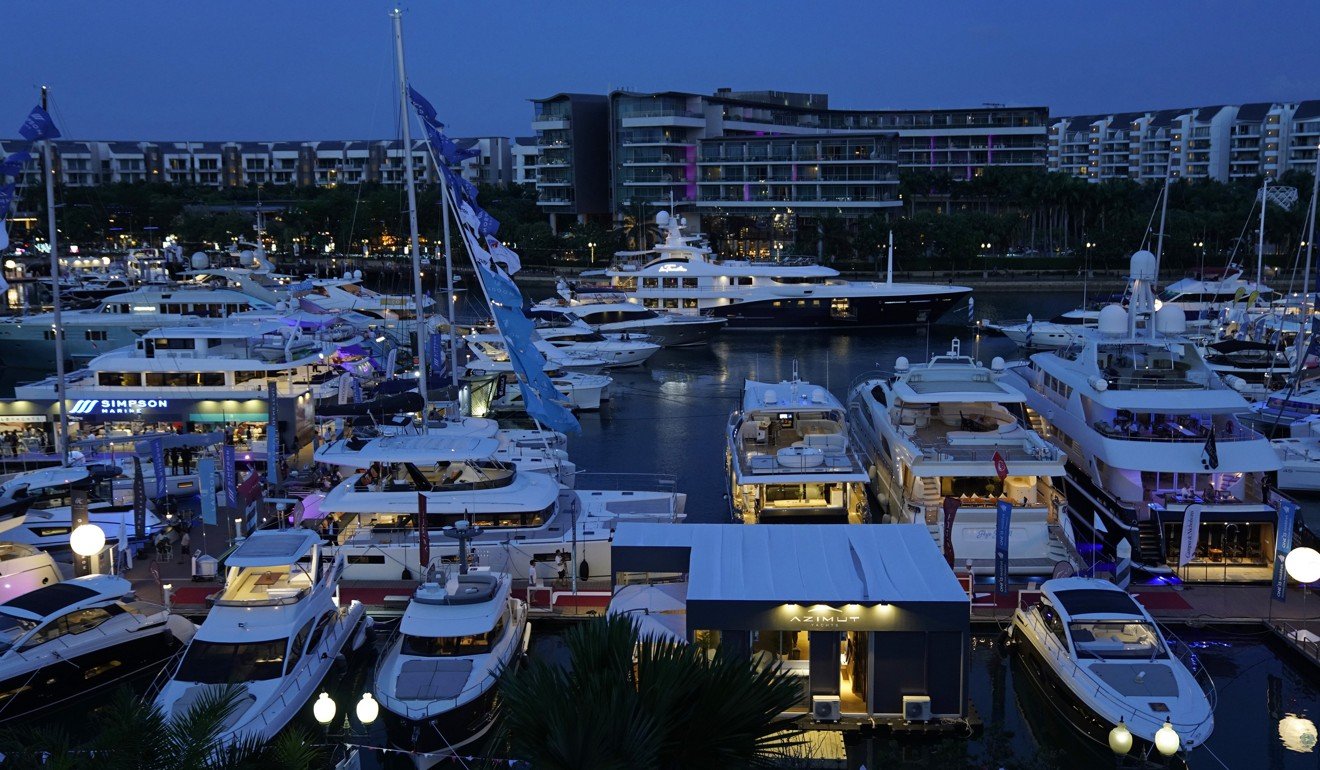 Yachts at Sentosa Cove, where Cui Zhengfeng’s home is located. Photo: Bloomberg