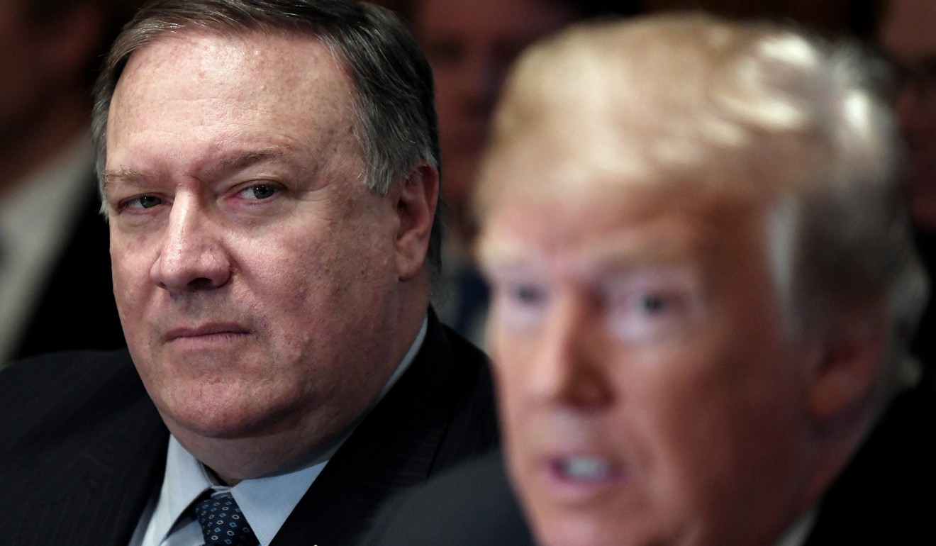 US Secretary of State Mike Pompeo, pictured with President Donald Trump, was expected to announce the waiver decision. Photo: TNS
