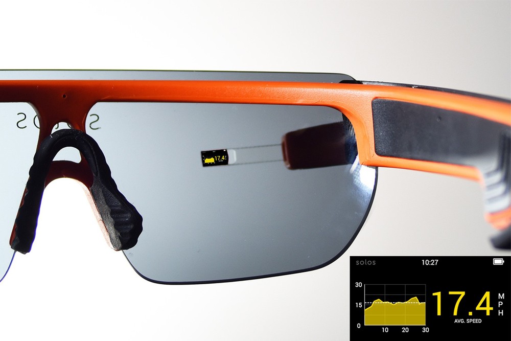 AR-enabled SOLOS smart sunglasses by American tech company Kopin are able to deliver real-time information to athletes and cyclists