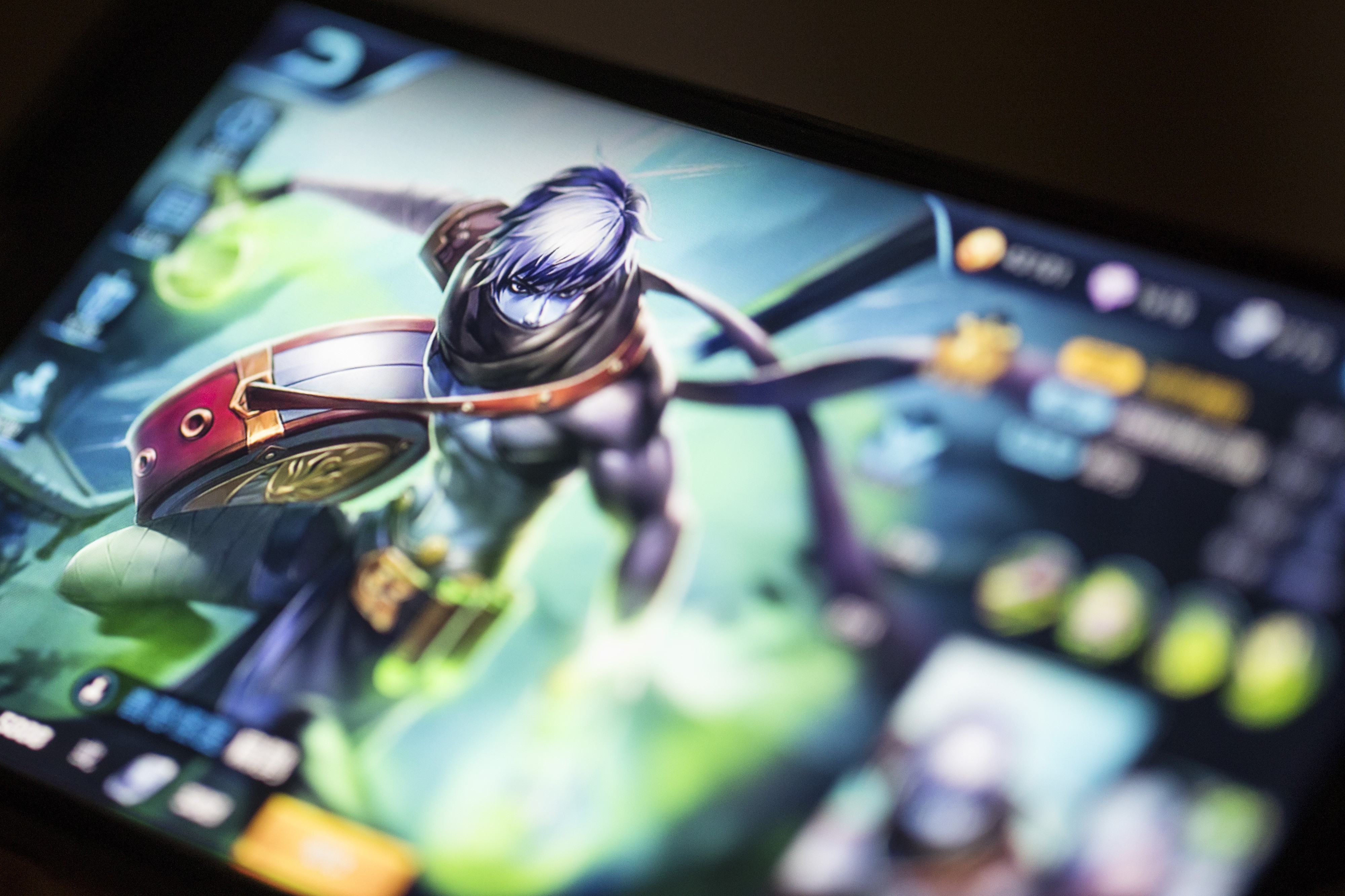 An avatar is displayed in an arranged photograph of the Honour of Kings mobile game, developed by Tencent. Photo: Bloomberg