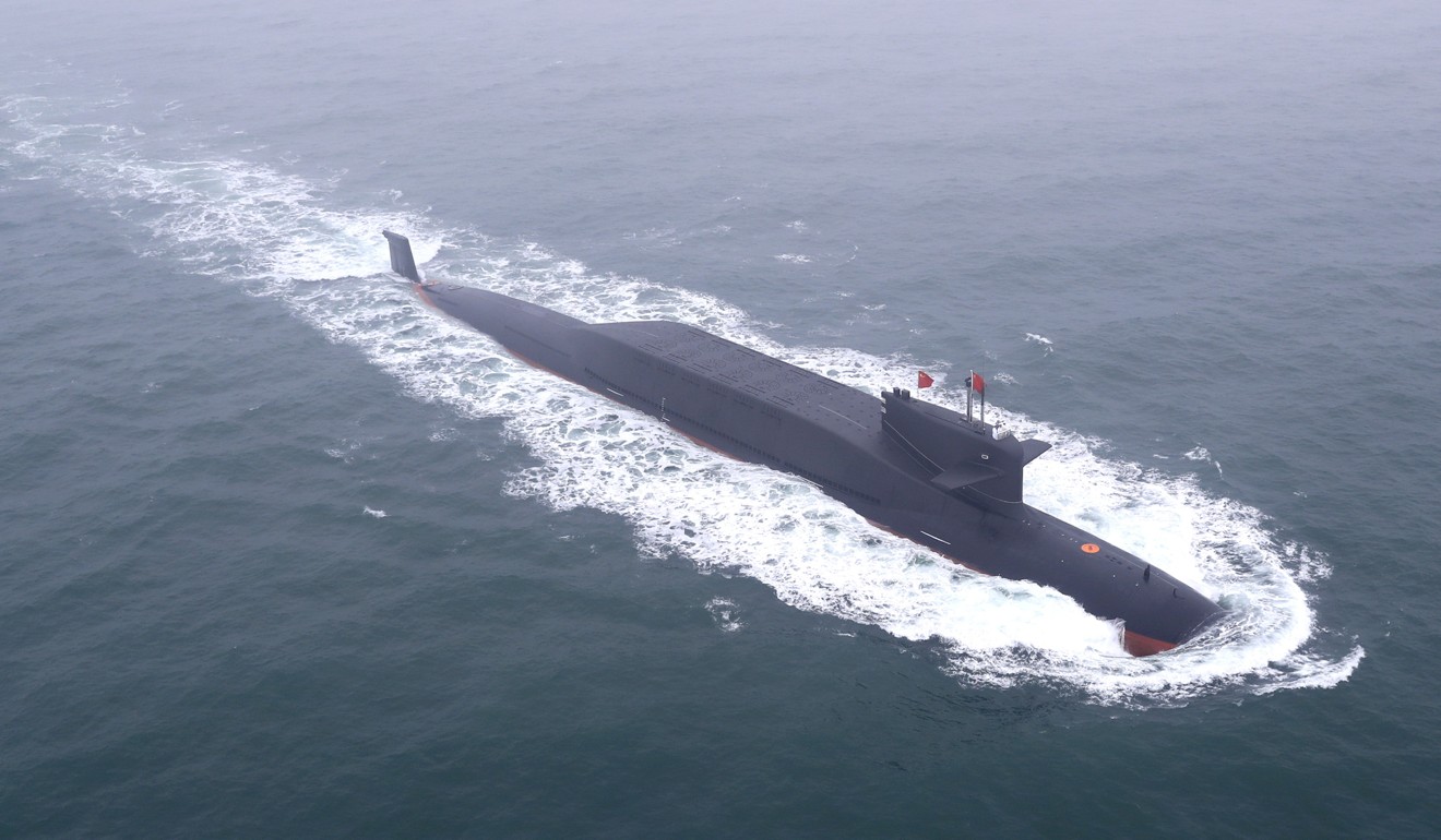 An aerial view of the submarine. Photo: Xinuha