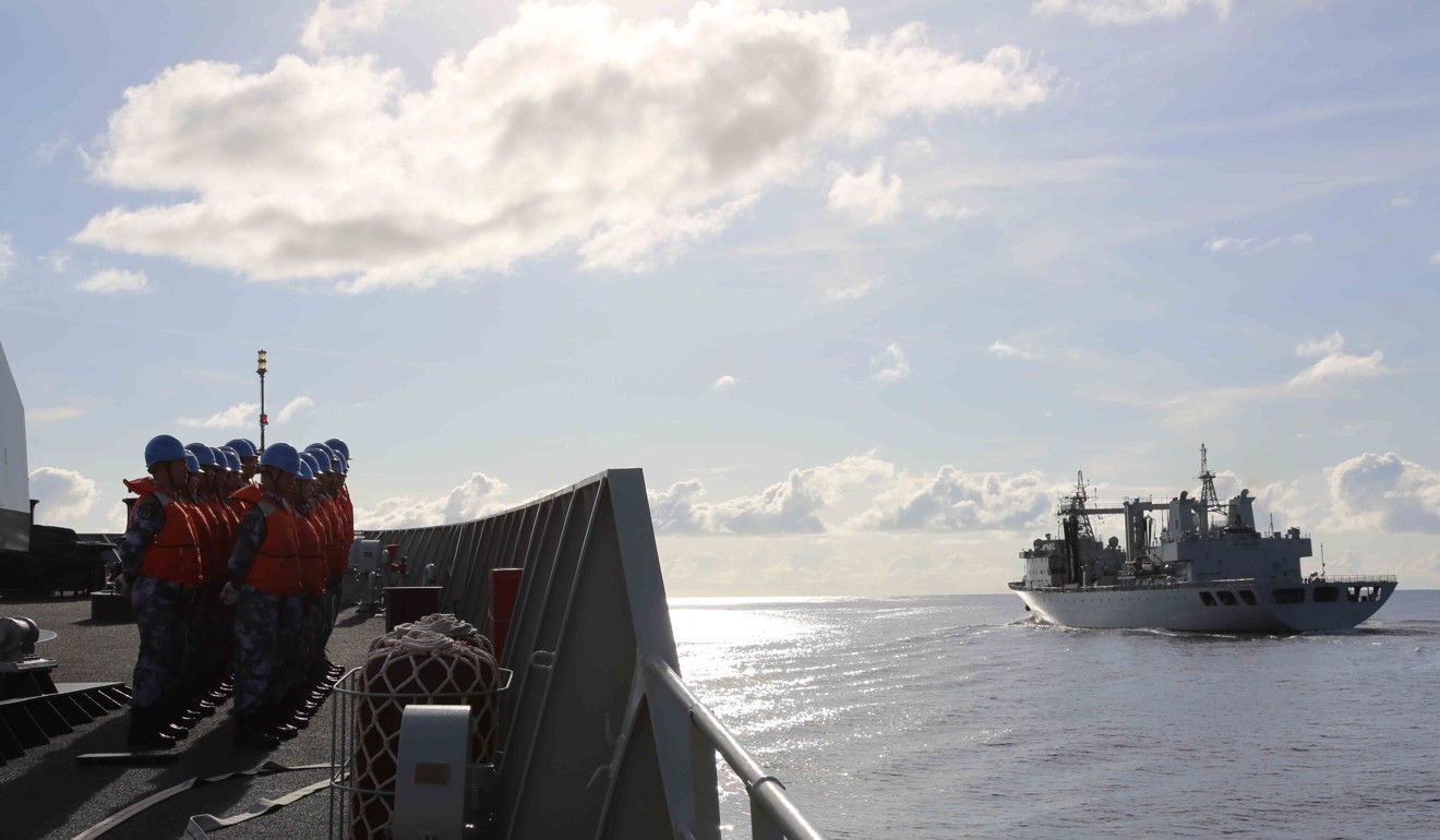 A PLA naval formation pictured in western Indian Ocean, where India is trying to counteract Chinese influence in its backyard. Photo: Xinhua