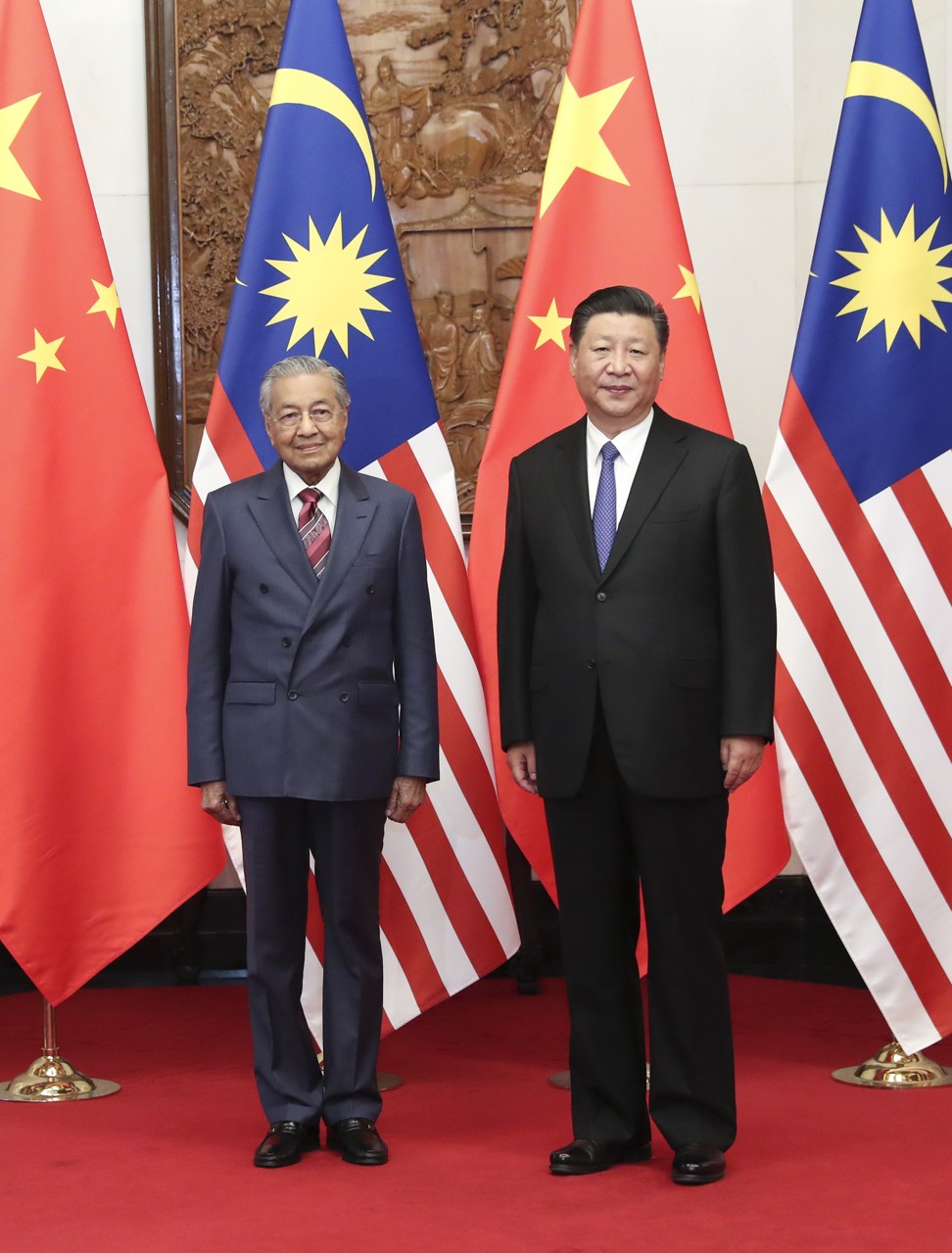 Malaysian Prime Minister Mahathir Mohamad and Chinese President Xi Jinping. Photo: Xinhua