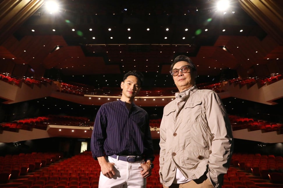 Wong (left) and director Damian Lau in the Hong Kong Cultural Centre’s Grand Theatre. Photo: K. Y. Cheng