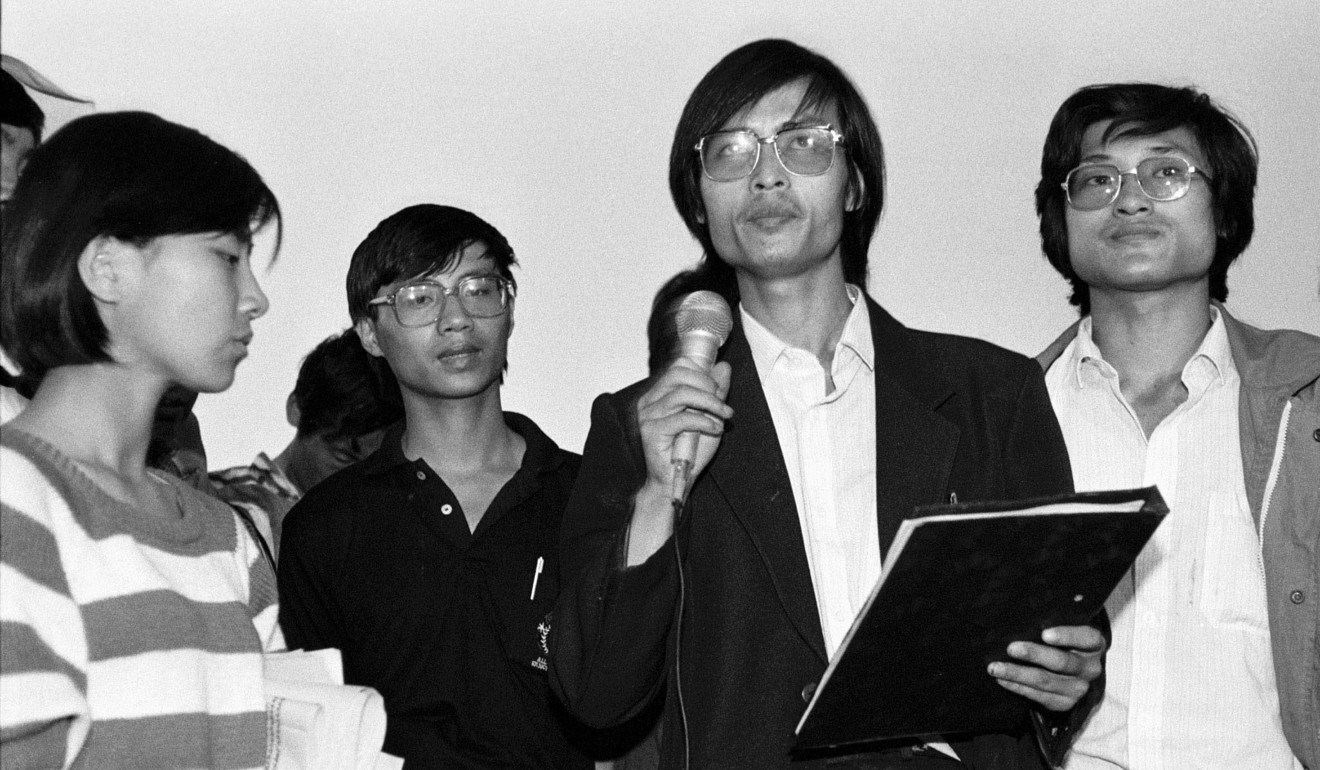 Li Lu (far right), a former student leader at the Tiananmen Square protests in 1989, seen here with fellow student leaders Chai Ling, Wang Dan and Feng Congde, is now an investor based in the US. Photo: Reuters