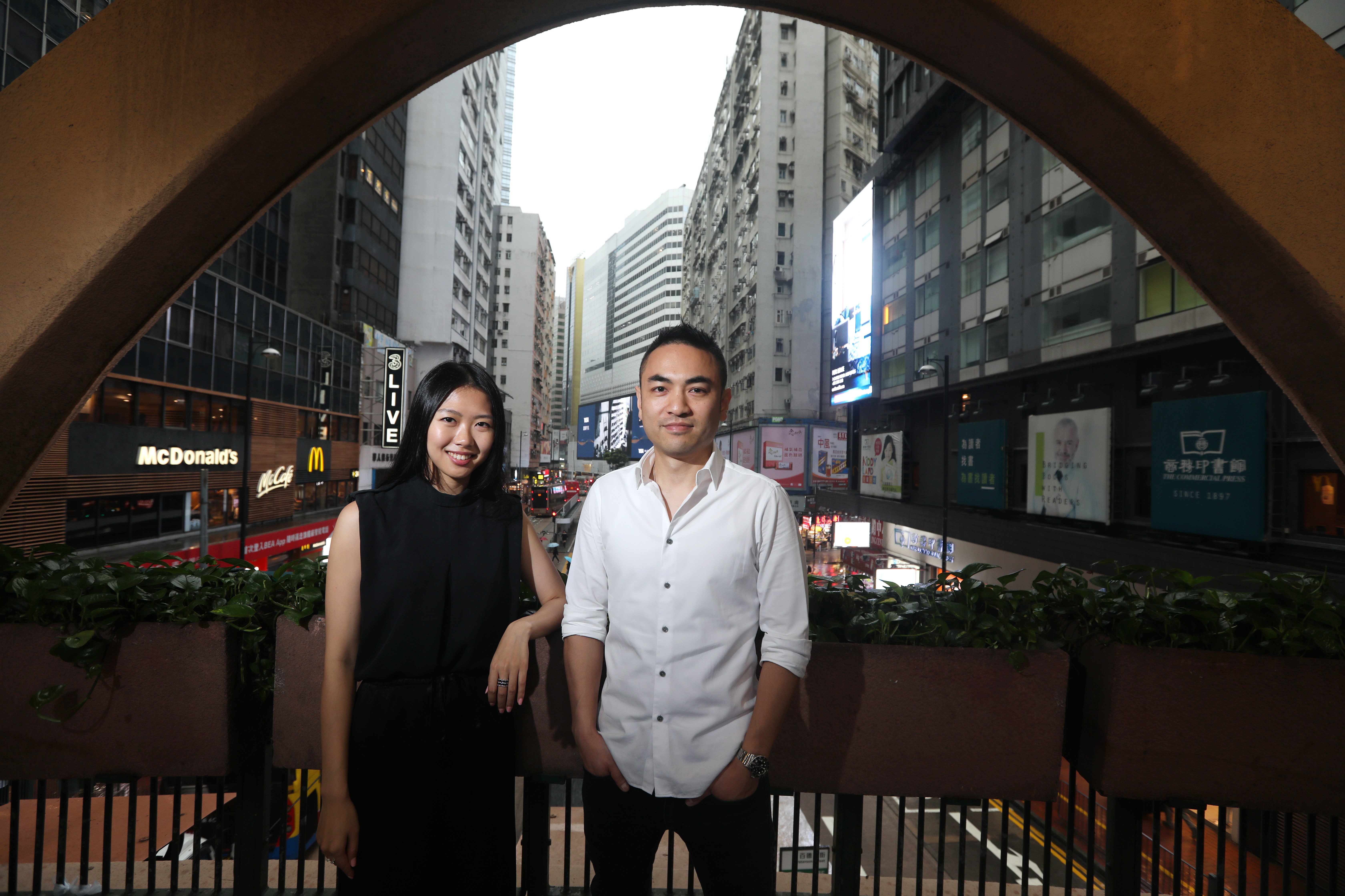 Fion Leung (left), co-founder of Time Auction, and Aaron Lee, director. Photo: Xiaomei Chen