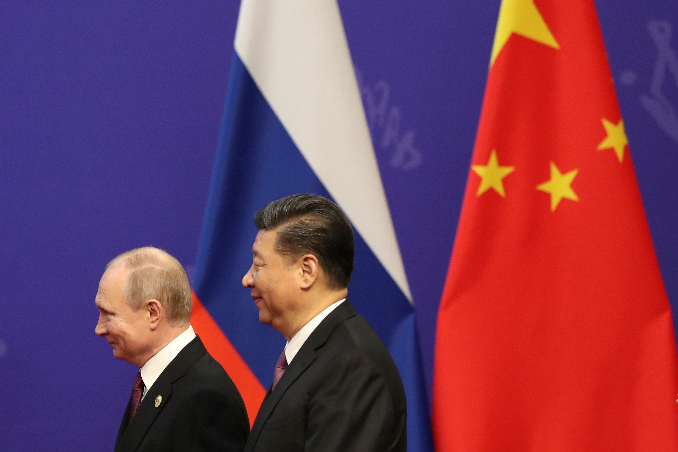 Chinese President Xi Jinping and his Russian counterpart Vladimir Putin have pledged to further improve bilateral ties. Photo: Reuters