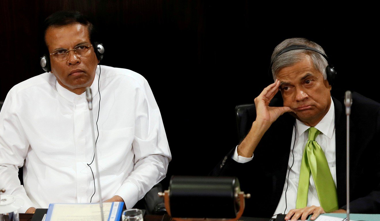 Sri Lanka’s President Maithripala Sirisena (left) and Prime Minister Ranil Wickremesinghe. Photo: Reuters
