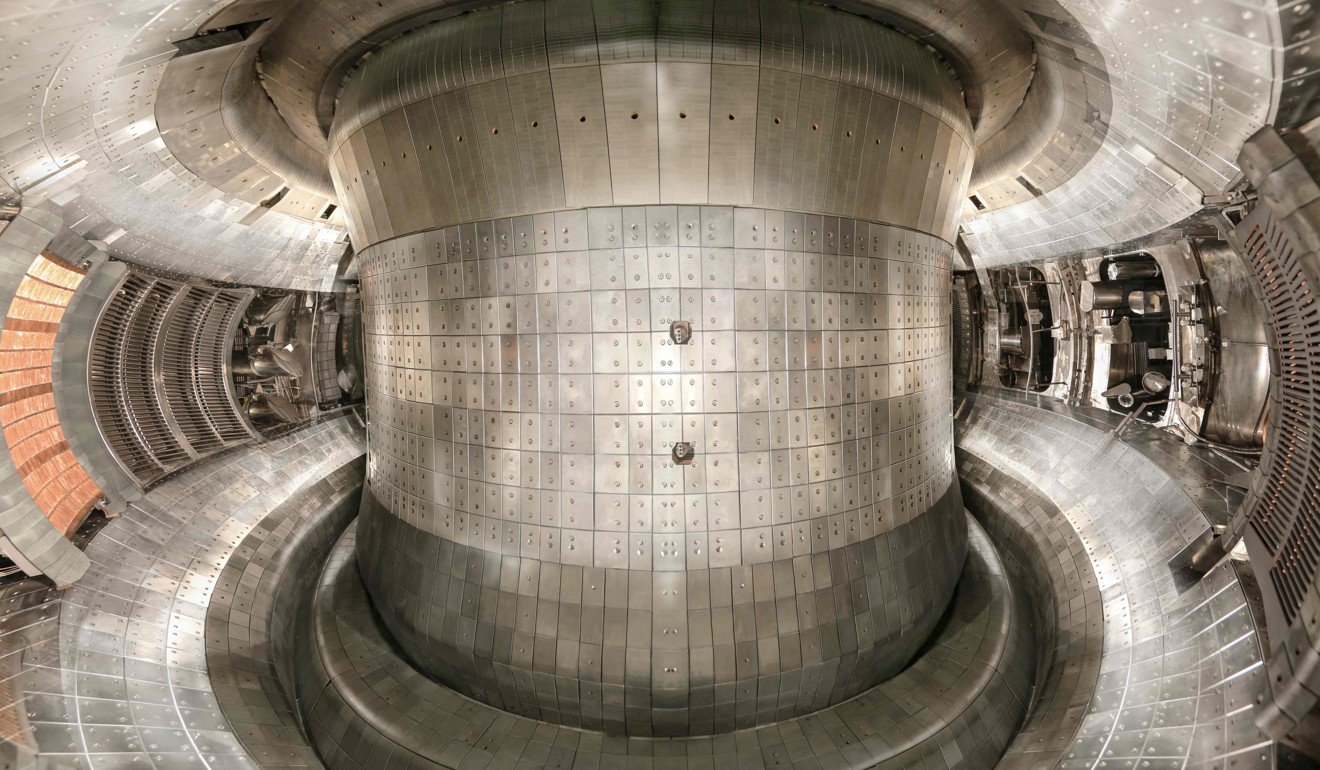 A vacuum vessel inside the fusion reactor, which has achieved a temperature of 100 million degrees Celsius – six times as hot as the sun’s core. Photo: AFP/Chinese Academy of Sciences
