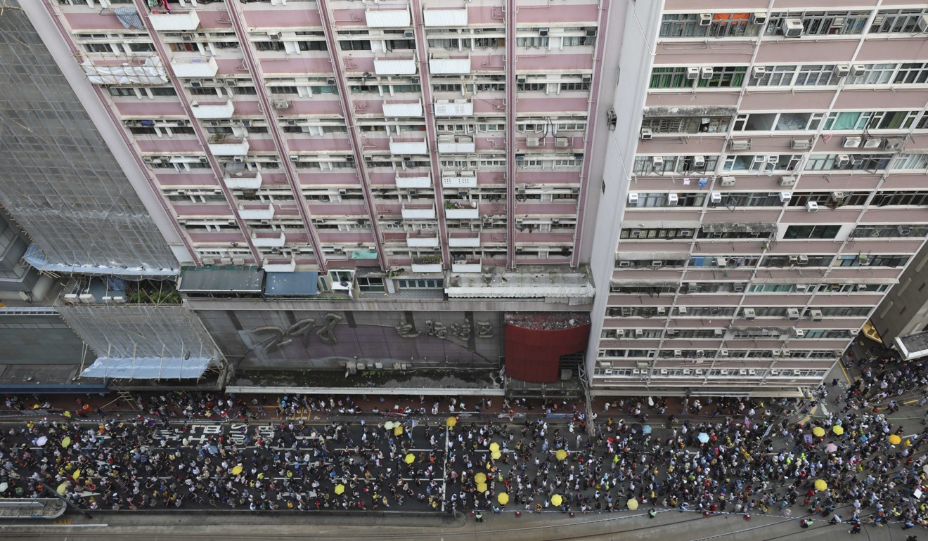 Tens of thousands took to the streets of Hong Kong on Sunday against the government’s proposed extradition bill. Photo: James Wendlinger