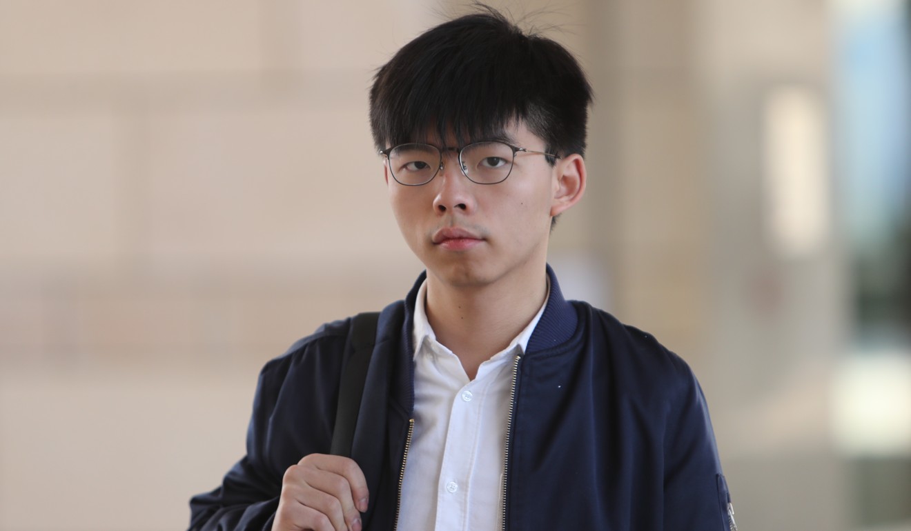 Joshua Wong said the recent jailing of four Occupy leaders was a key factor in getting people out to protest. Photo: Winson Wong