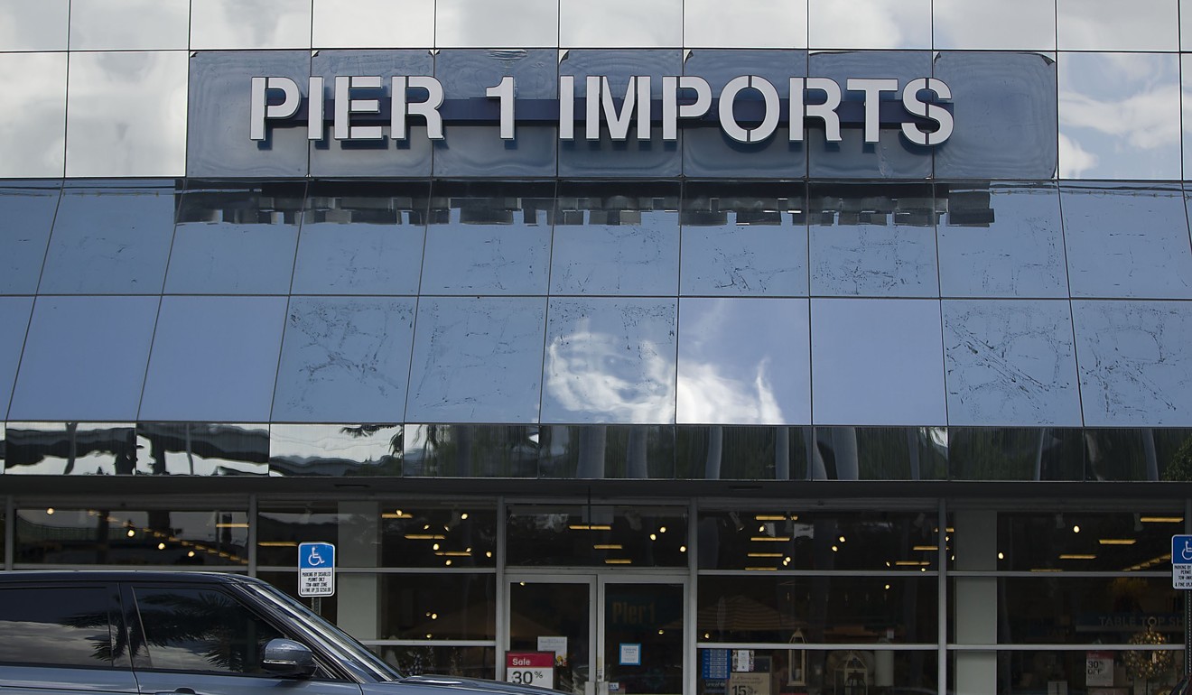 A Pier 1 Imports store is seen on April 19 in Miami, Florida. Pier 1 has announced that it is closing stores in as many as 45 locations this year, or up to 15 per cent of stores, if they are unable to reach performance goals, sales targets and other costs. Photo: Getty Images/AFP