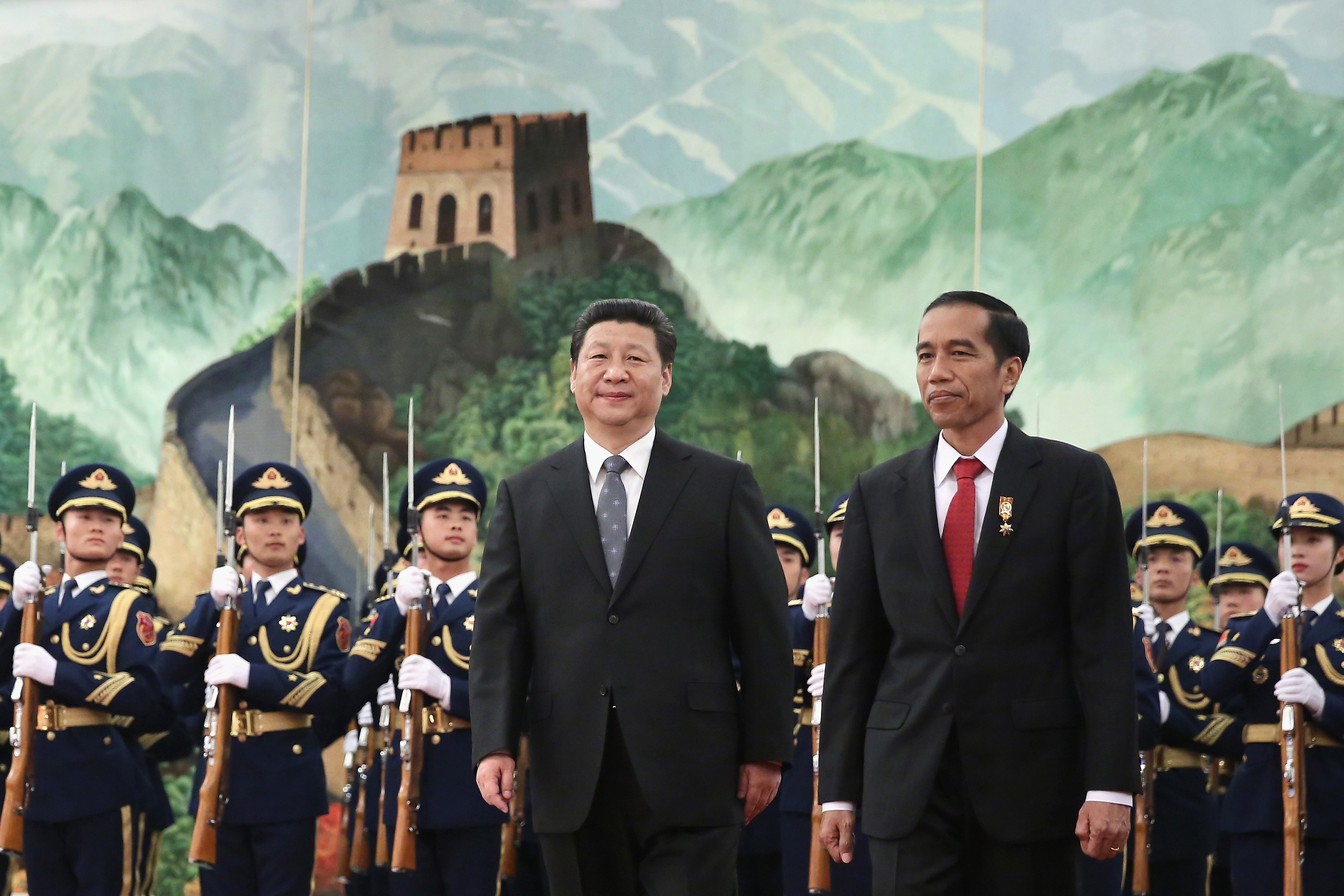 Chinese President Xi Jinping and Indonesia’s President Joko Widodo. Photo: AFP