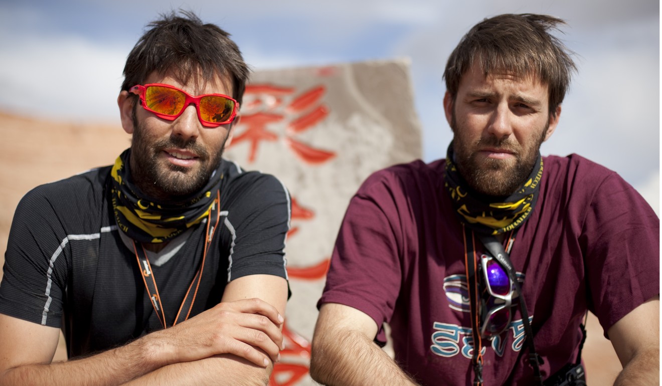 The brothers take a break and enjoy a quiet moment in Gansu province, China, while filming Tough Rides: China.