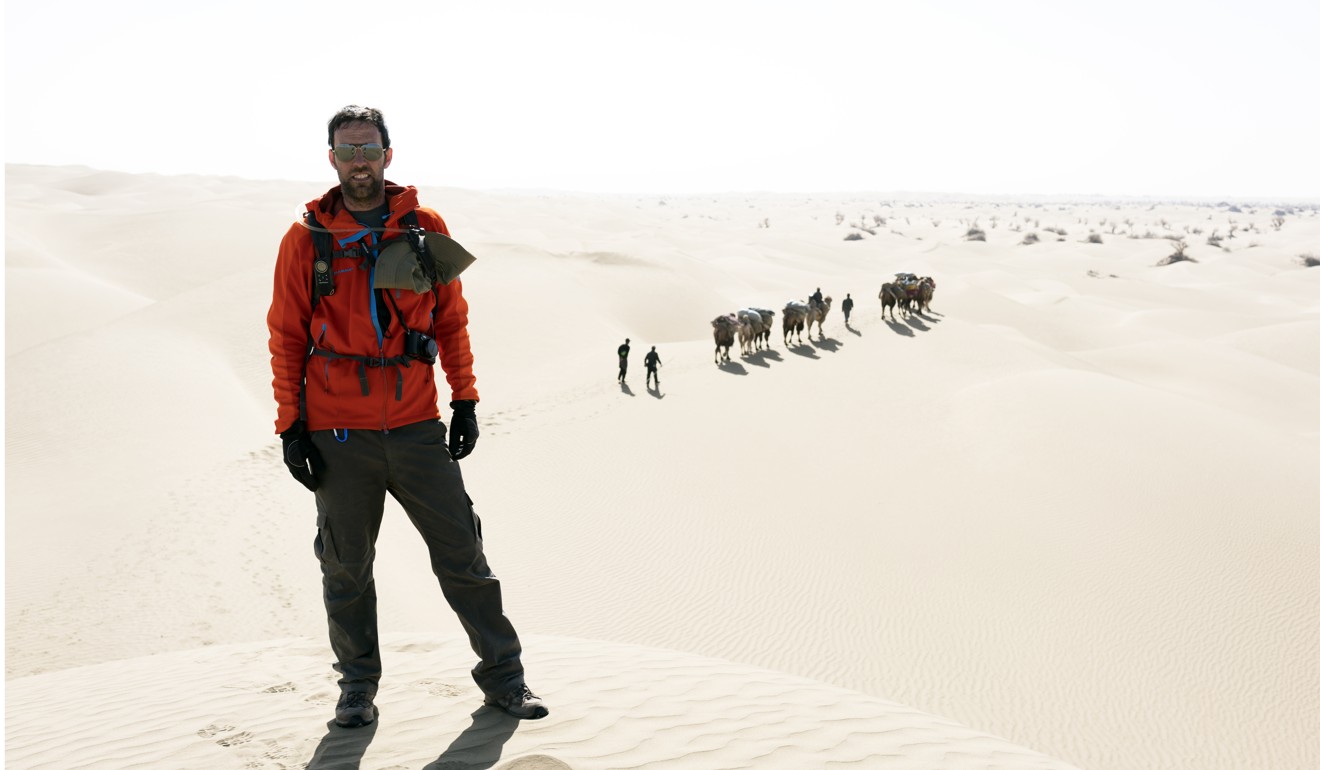 Pyle treks through the Taklamakan Desert in China.