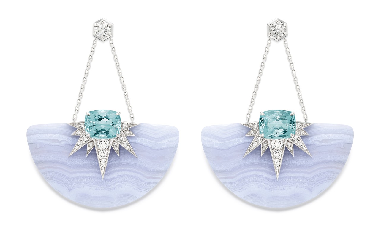 Piaget’s earrings with aquamarine