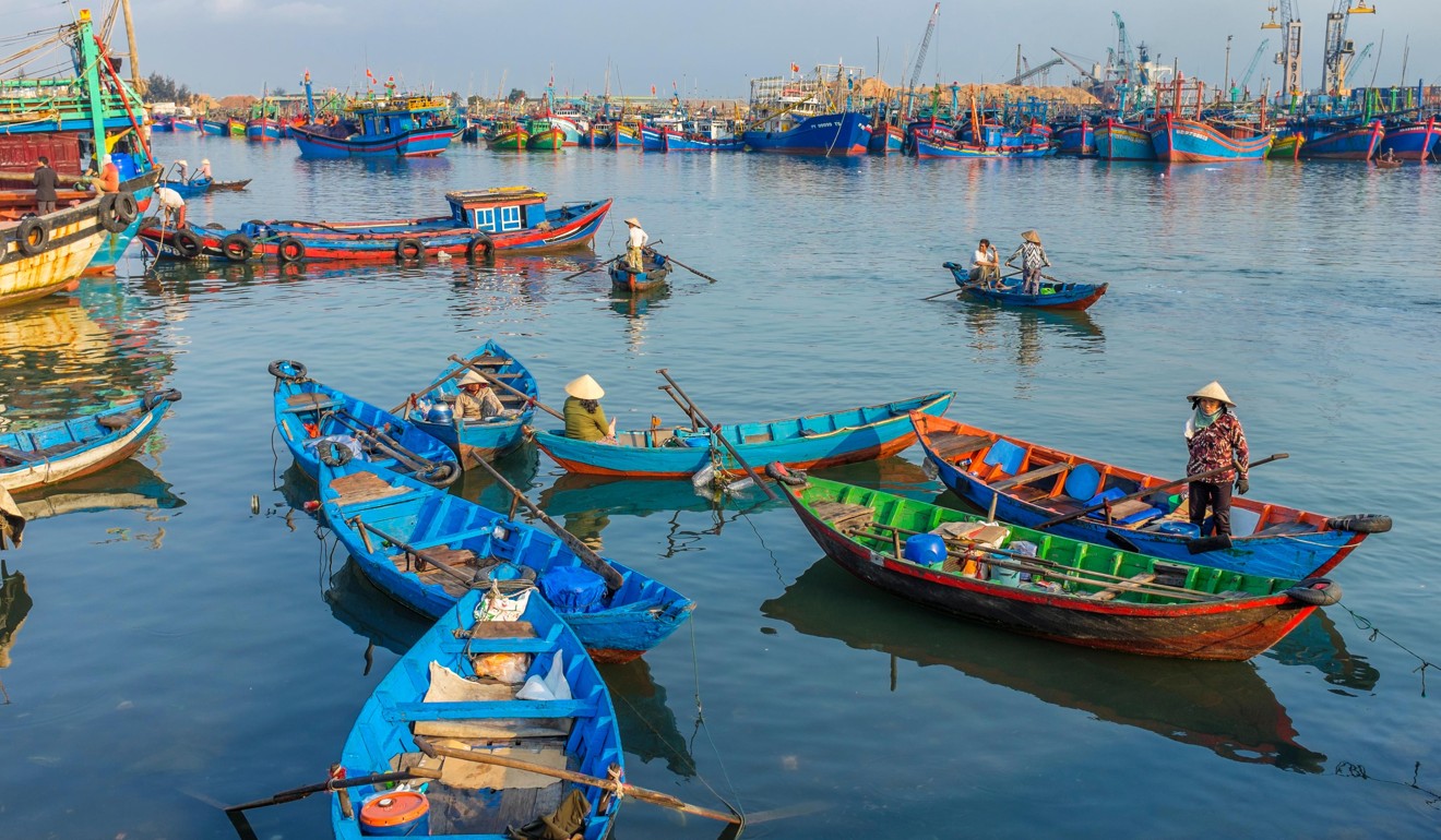 Boats in the harbour at Quy Nhon. Photo: Alamy