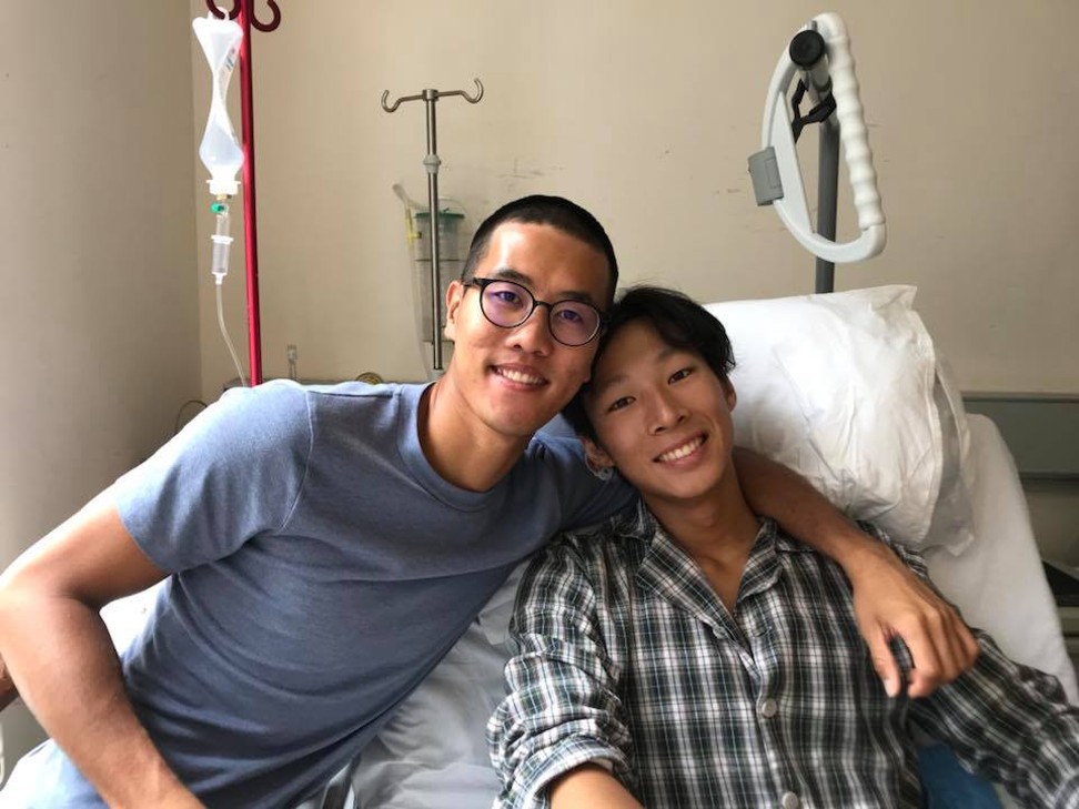 Lau and Wong in hospital in Hong Kong.
