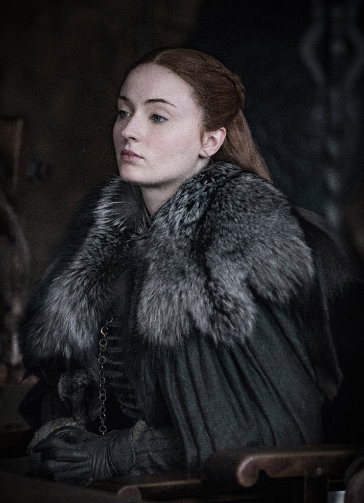 Sophie Turner as Sansa Stark in Season 8 of Game of Thrones