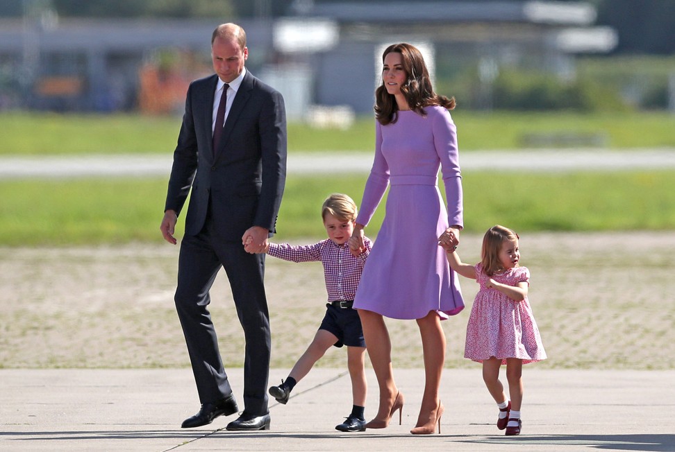 The Duke and Duchess of Cambridge with their eldest two child, Prince George (second left) and Princess Charlotte. Photo: TNS