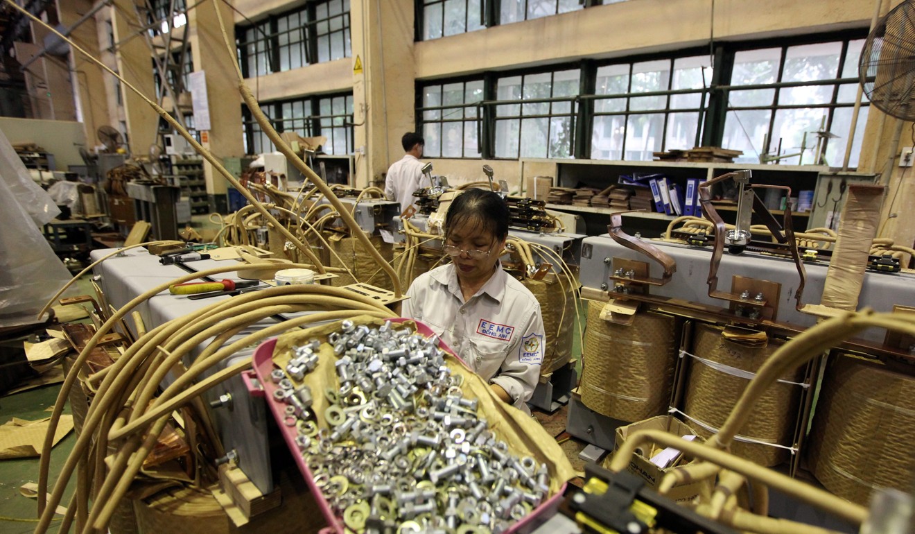 A transformer manufacturing plant in Hanoi. Photo: EPA