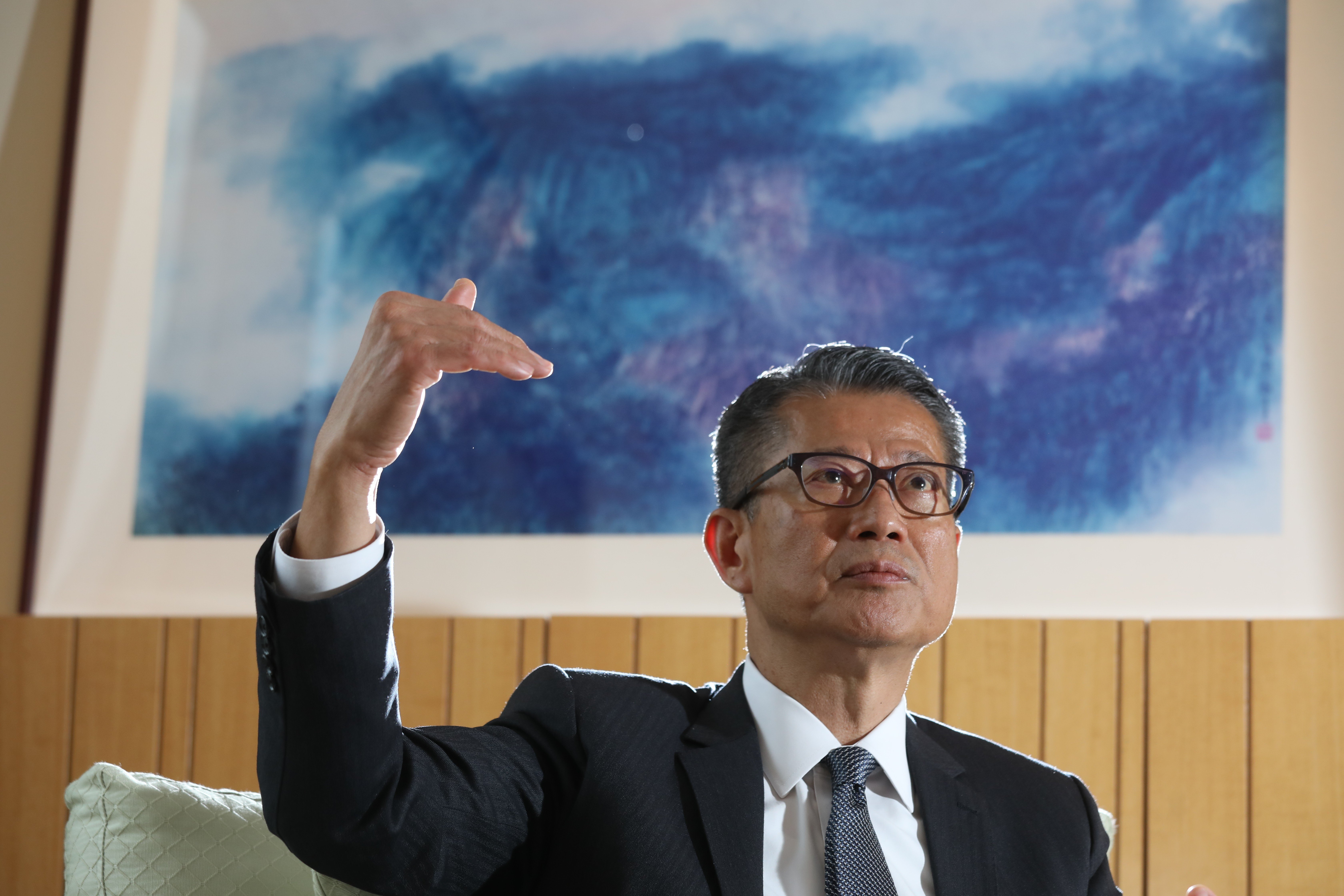 Hong Kong Financial Secretary Paul Chan is confident of the city’s status in the battle for the skies under China’s Greater Bay Area. Photo: Dickson Lee
