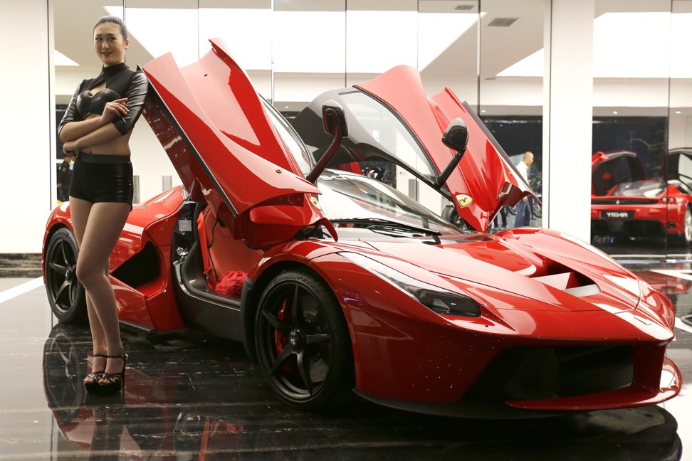 A Ferrari on display at the Dream Car Show in Beijing. Photo: EPA