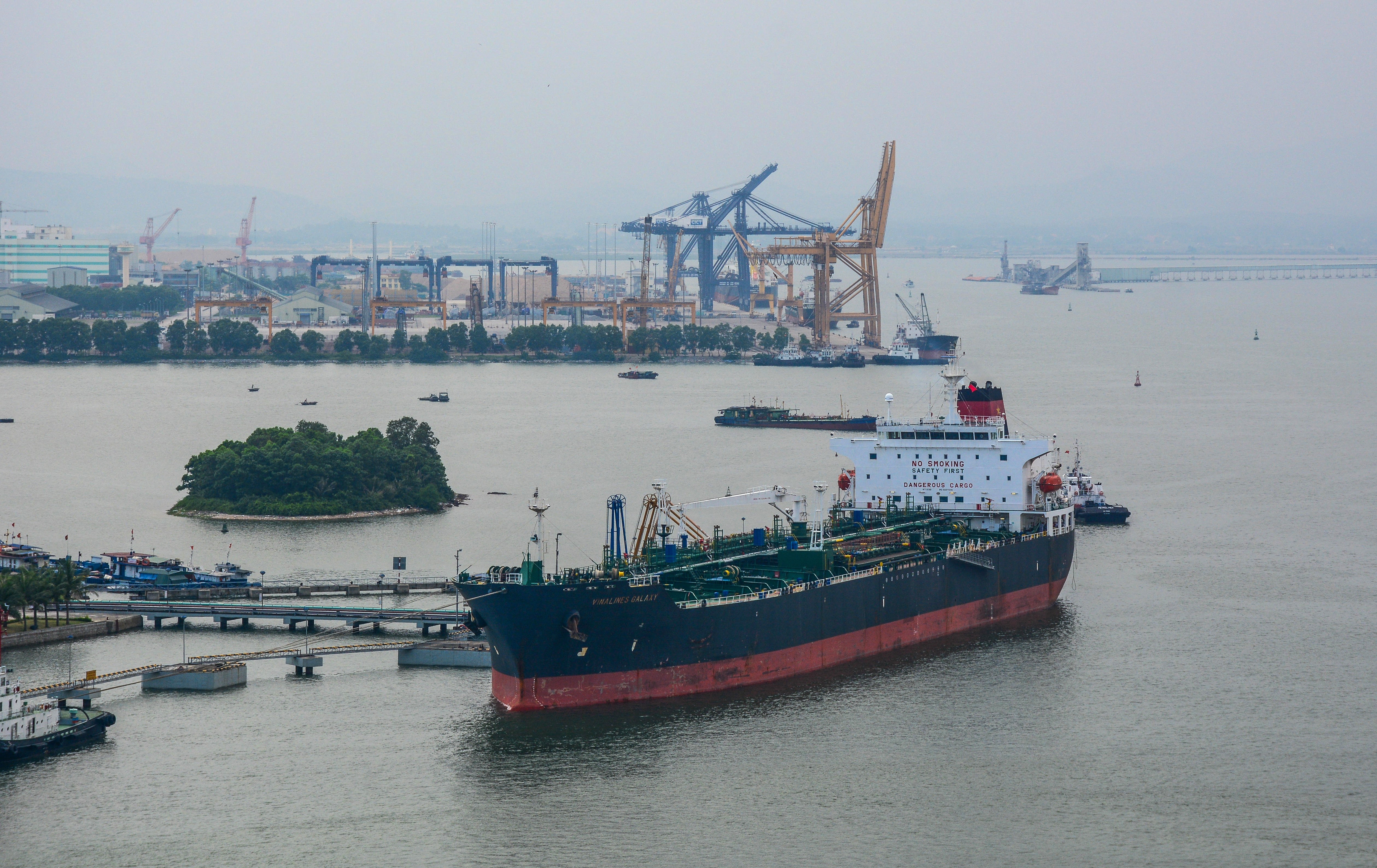 Cargo ships on the sea at Hai Phong – a major port city in northeast Vietnam. Photo: Alamy