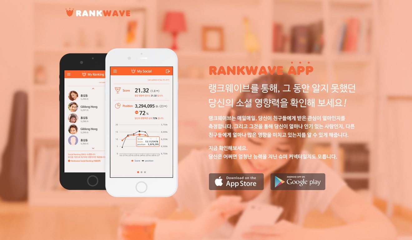 An advert for a Rankwave mobile app. Photo: Rankwave