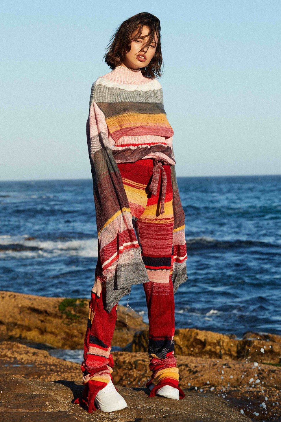 A knitwear look from Chloe Mottau.