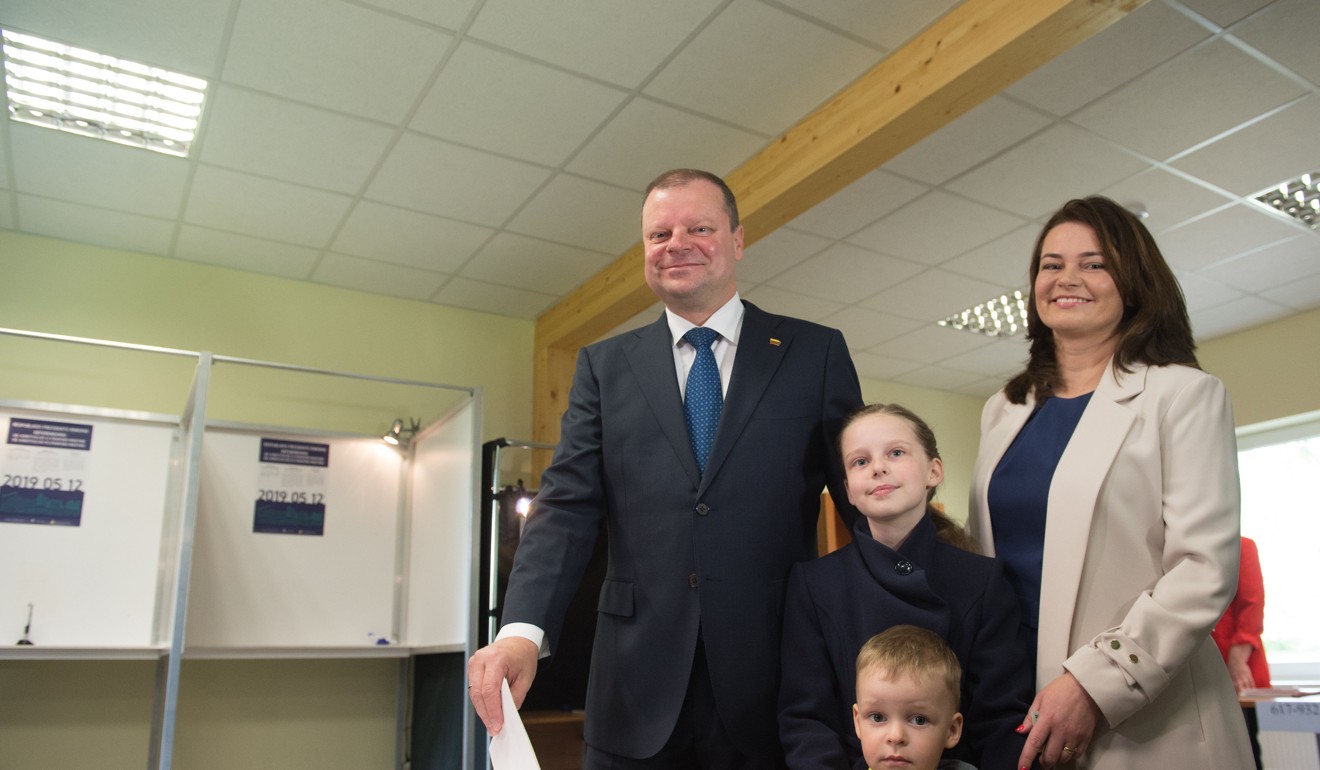 Lithuania's incumbent Prime Minister and presidential candidate Saulius Skvernelis. Photo: Xinhua