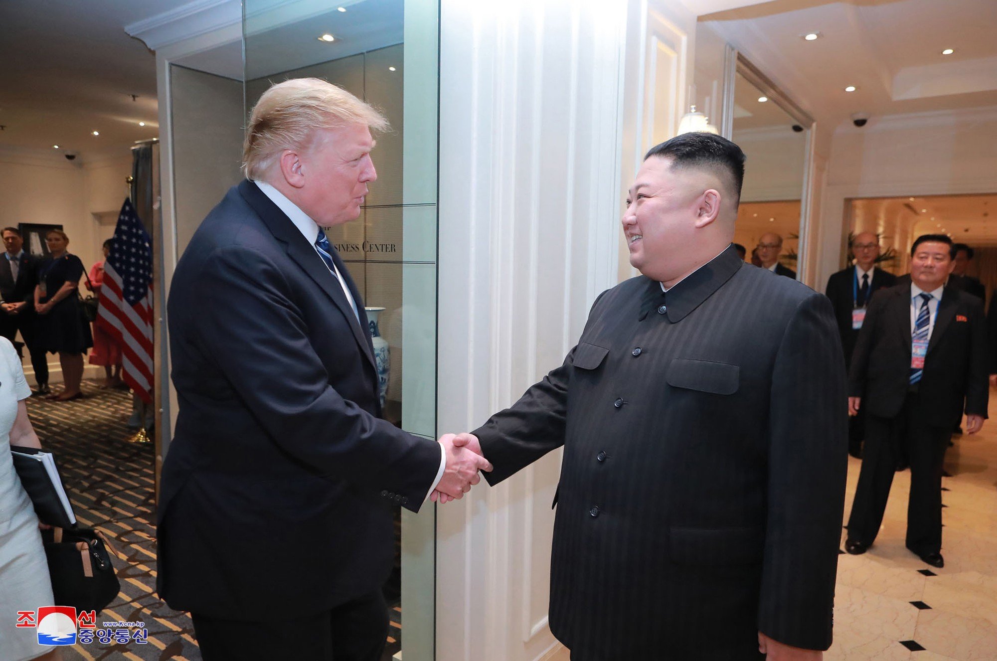 US President Donald Trump and North Korean leader Kim Jong-un in Hanoi, Vietnam, on February 28. The meeting failed to advance negotiations to end the nuclear stand-off, with North Korea now refusing all contact with the US administration. Photo: AP