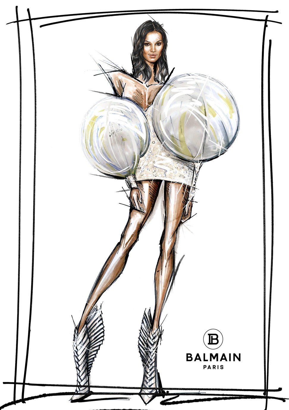 Olivier rousteing sketches sale