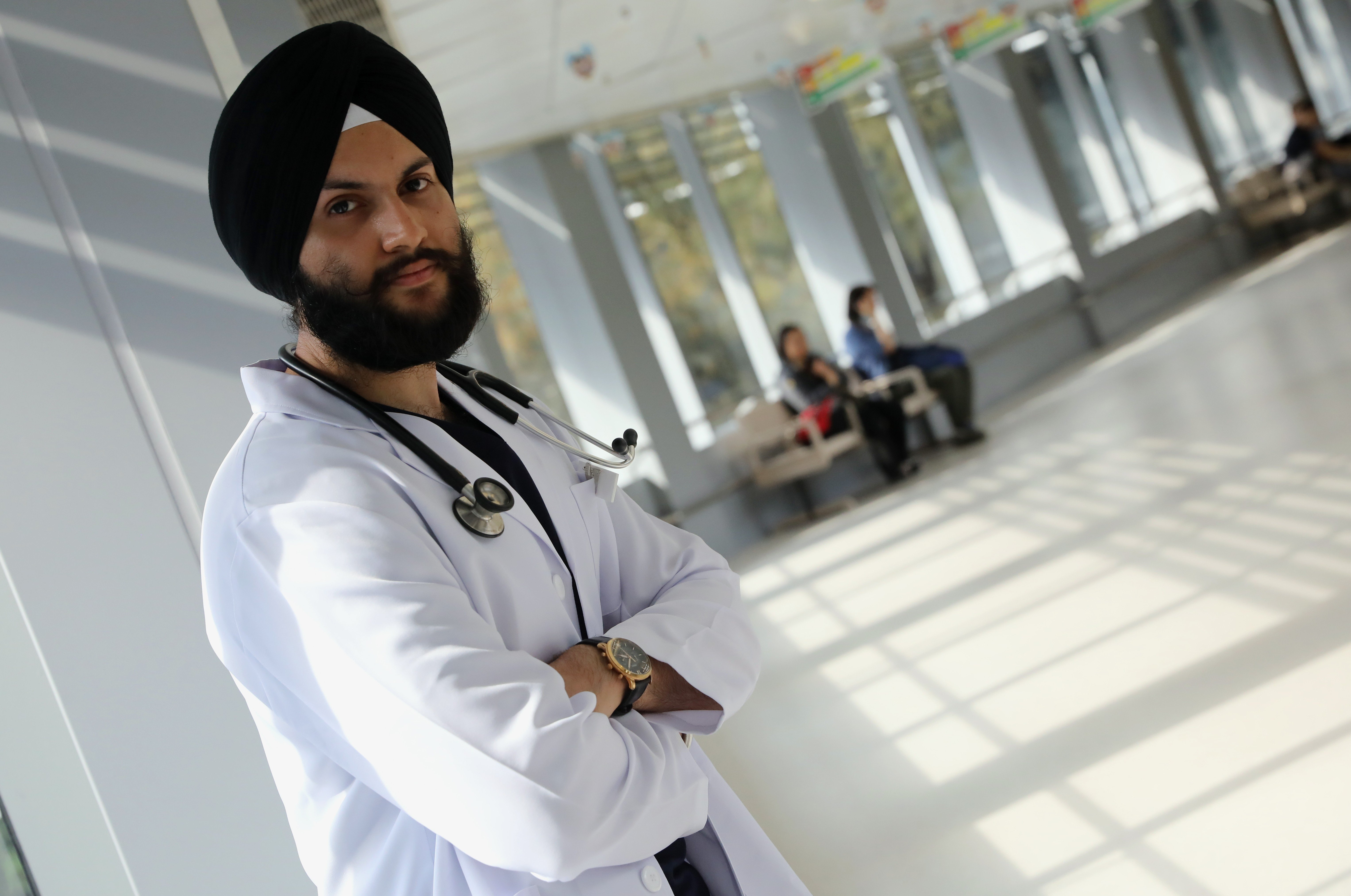 Sukhdeep Singh, a Sikh medical student, hopes to smash stereotypes at work and in society. Photo: K. Y. Cheng