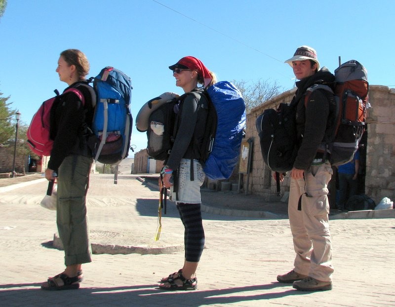 Educator Iunia Pasca (left) on her backpacking trip around South America and India. Photo: Iunia Pasca