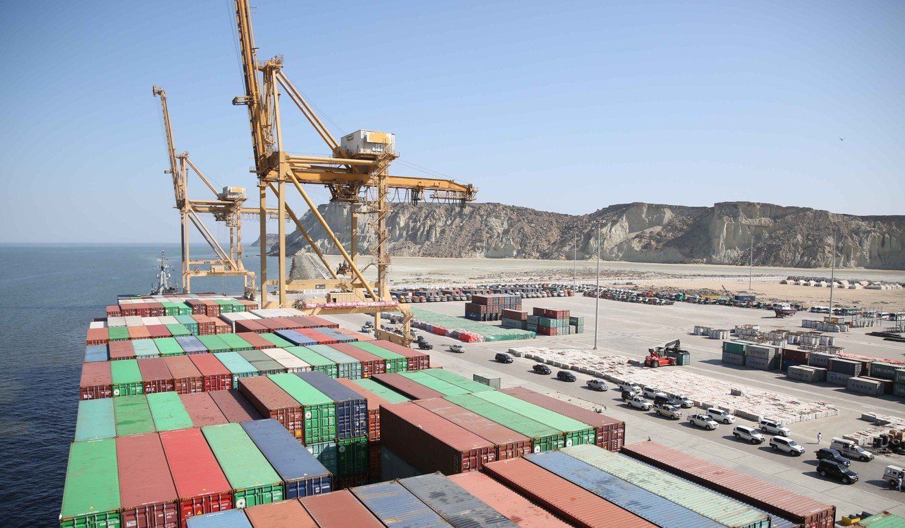 A cargo vessel moored at the Gwadar deep-sea port in Pakistan. Photo: Xinhua