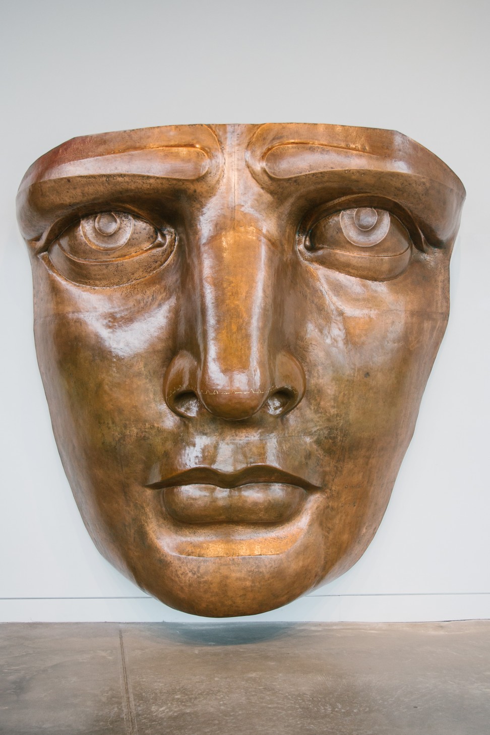 A model of the statue’s face on display in the Statue of Liberty Museum. Photo: EPA