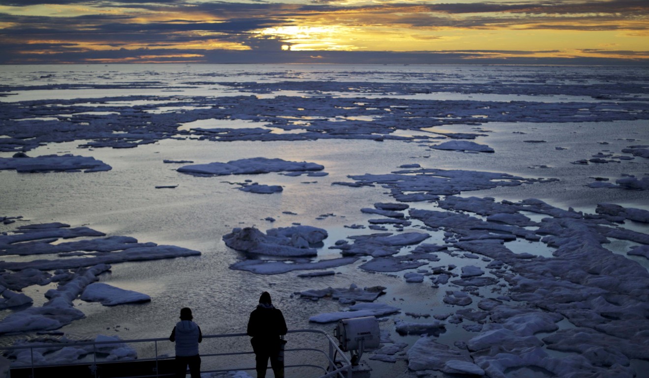 Researchers on a Finnish icebreaker in the Canadian Arctic. Photo: AP