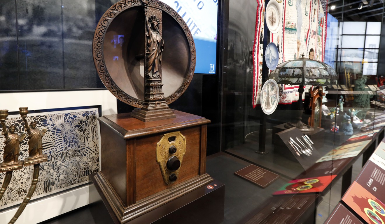 A 1920s Mohawk one-dial radio and speaker is among the artefacts in the museum. Photo: AP