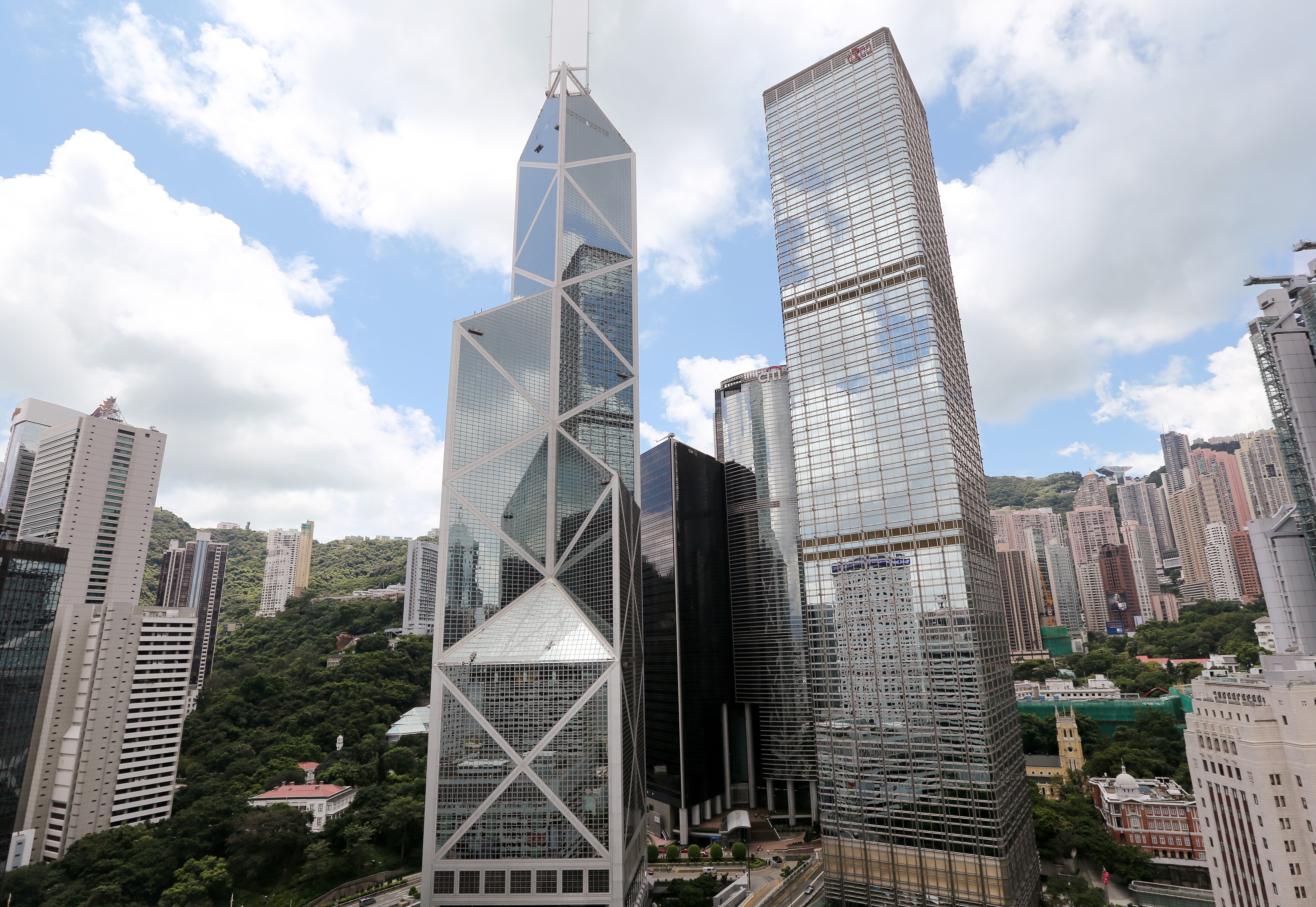 The Bank of China Tower (left) is an icon in Hong Kong’s skyline. Photo: Felix Wong