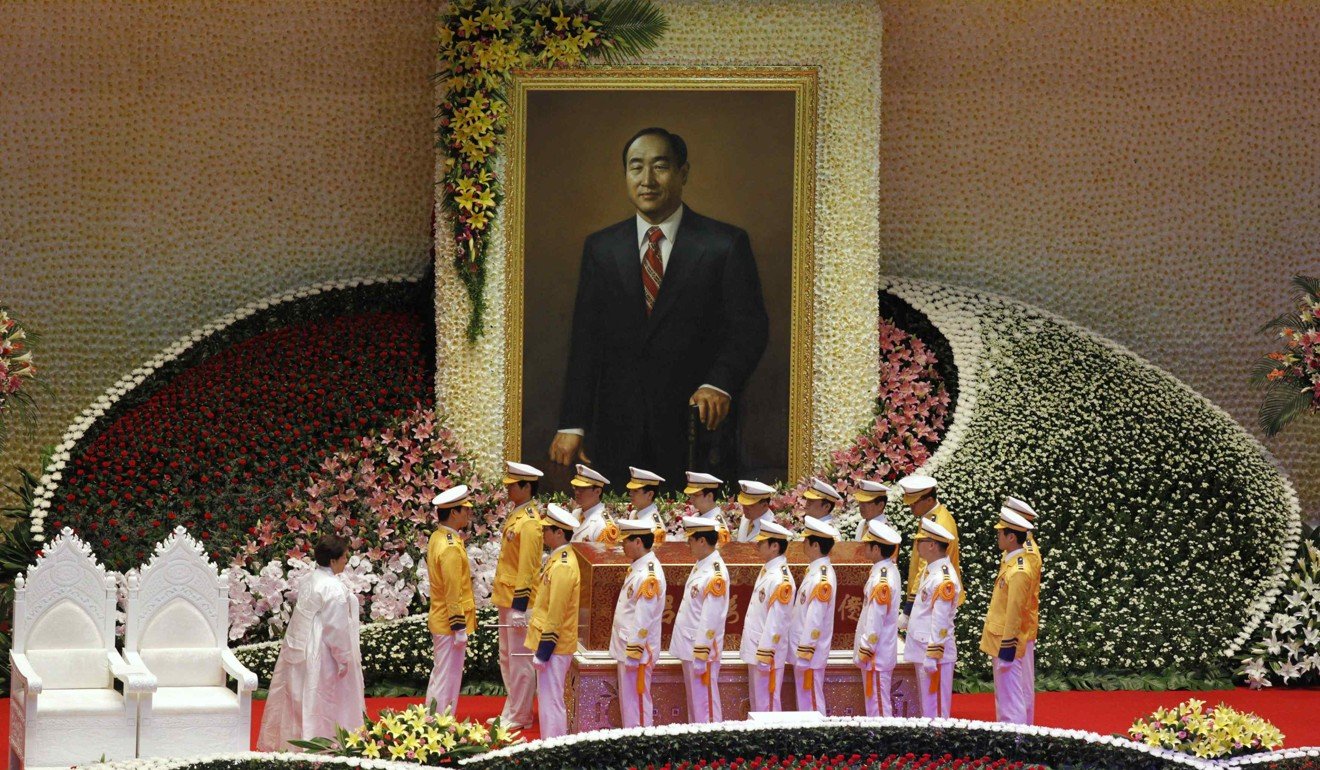 An honour guard during a funeral service for Reverend Sun Myung Moon, the founder of the Unification Church. Photo: Reuters