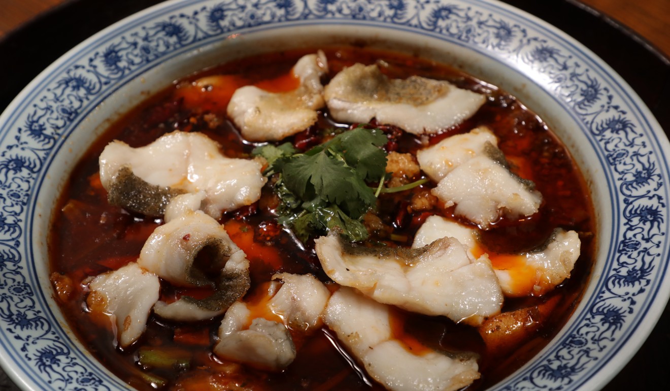 Boiled fish in Sichuan spicy chillies from Hutong Restaurant in Tsim Sha Tsui. Photo: Edward Wong