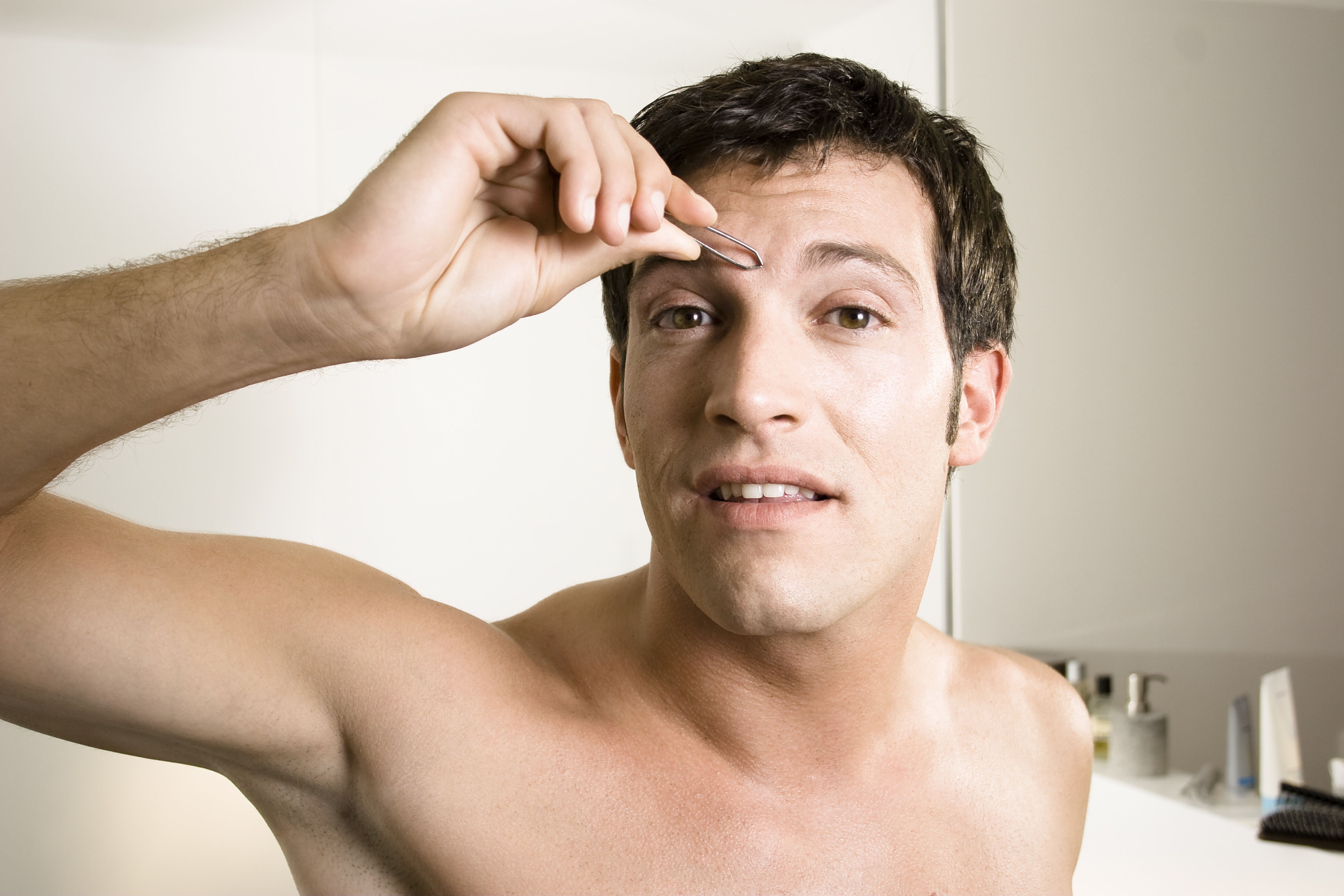 Nobody loves a unibrow. A simple grooming tip for if your eyebrows start misbehaving – pluck them after showering. Photo: Alamy