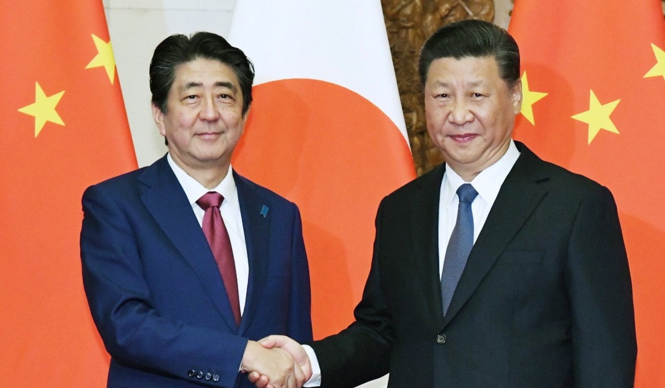 Japanese Prime Minister Shinzo Abe, pictured with Chinese President Xi Jinping, has raised the issue of Japanese detainees in the past. Photo: EPA-EFE