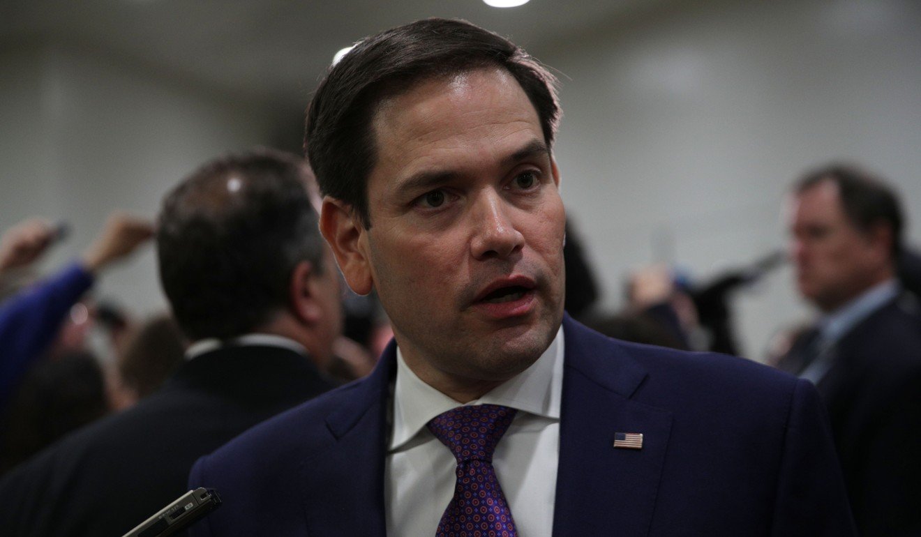 Marco Rubio says the new bill will strengthen efforts to counter Beijing’s “illegal and dangerous militarisation” of disputed territory in the South China Sea. Photo: AFP